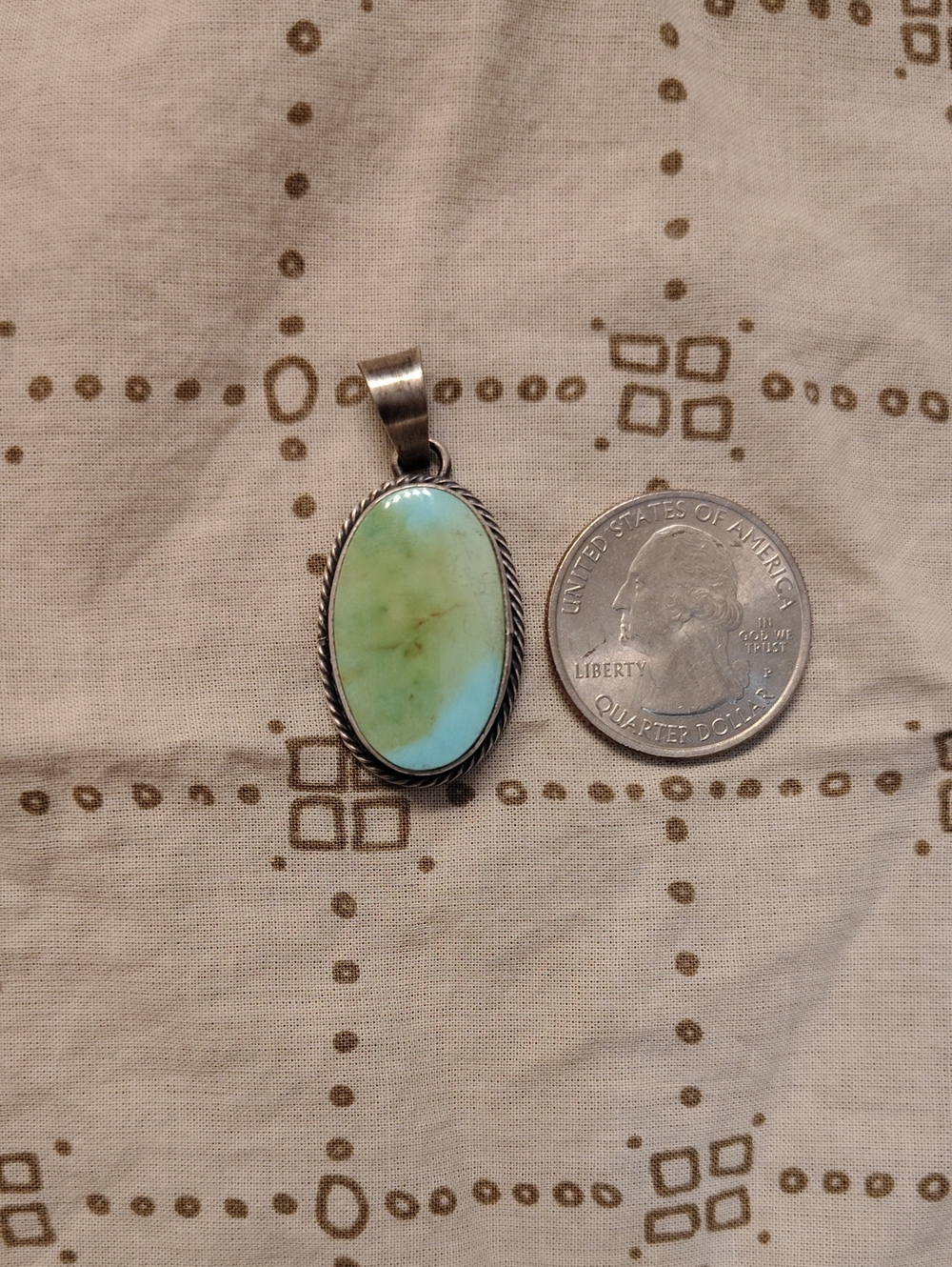 Scott Skeets Palomino Turquoise Pendant